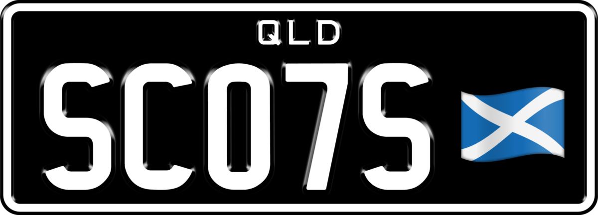 Scotland Scotish Flag Metal Black Aluminium Car License Plate Frame Ho